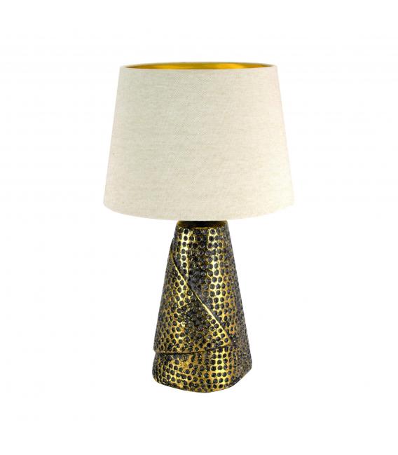 Lampada da tavolo Gold MAGDA E27 in beige - Soluzione di illuminazione unica – Foto
