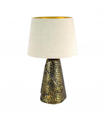 Gold MAGDA E27 Tischleuchte in Beige - Einzigartige Beleuchtungslösung 12872-36953