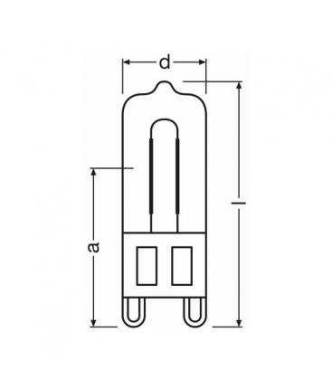 Lampadina alogena Halopin ECO 66733 33W G9 6121-3747