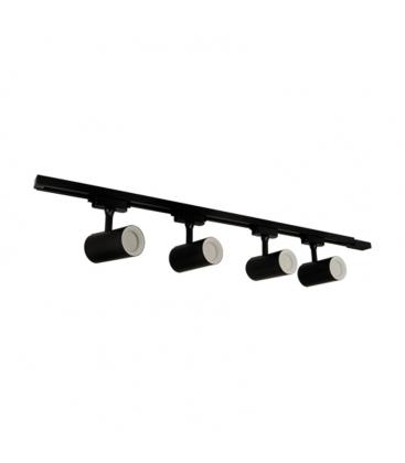 Negro LUTER TRA 4xGU10 Luminaria de carril Premium 13532-38008