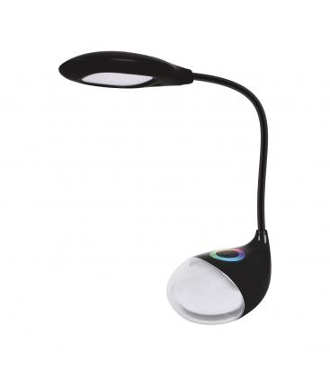 Lampada da scrivania a LED nera BOA con controllo dell'illuminazione tre livelli RGB 13558-38104