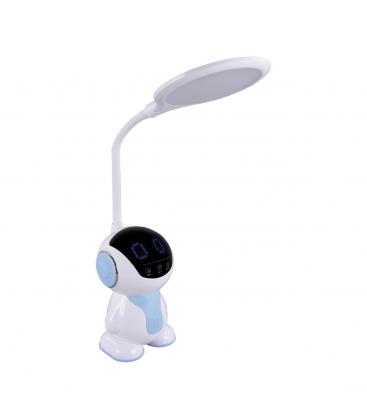 BINAR Lampe de bureau LED Lumière blanche ajustable avec horloge 13573-38152