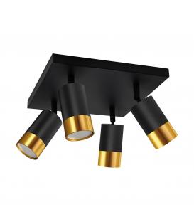 PUZON SPT GU10 4D negro / dorado