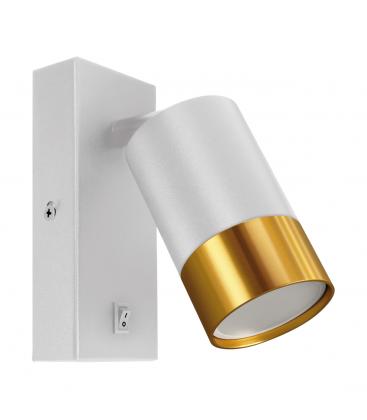 PUZON WLL GU10 Blanco Oro Luminaria con interruptor 13631-38235