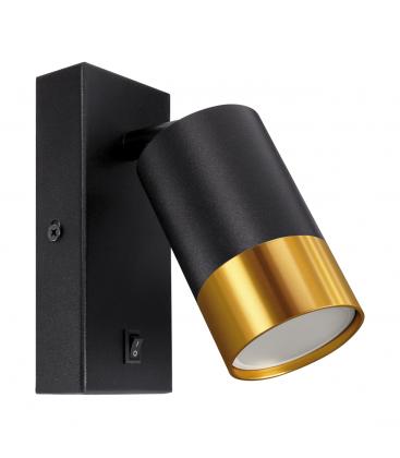 PUZON WLL GU10 Black Gold Luminaire with Switch 13632-38236