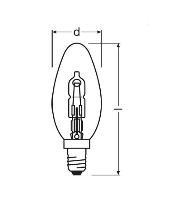Ampoule halogène Classic B ECO PRO 64541 20W E14 - 220V – Photo