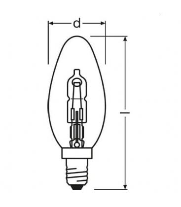 Lampadina alogena Classic B ECO PRO 64541 20W E14 - Illuminazione 220V 6145-3828