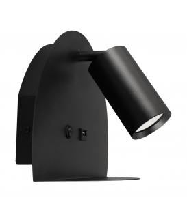 LED Phone - MOBI WLL GU10 black - shelf &amp; USB for charging