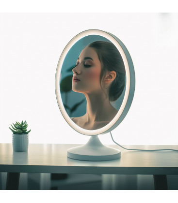 Realce su belleza con el espejo de mesa LED PRINCESSA Blanco 12739-38435