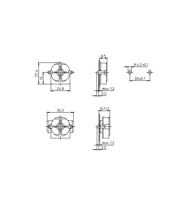 Rotoclic 47506 - Built-In G13 Lampholder Base – photo