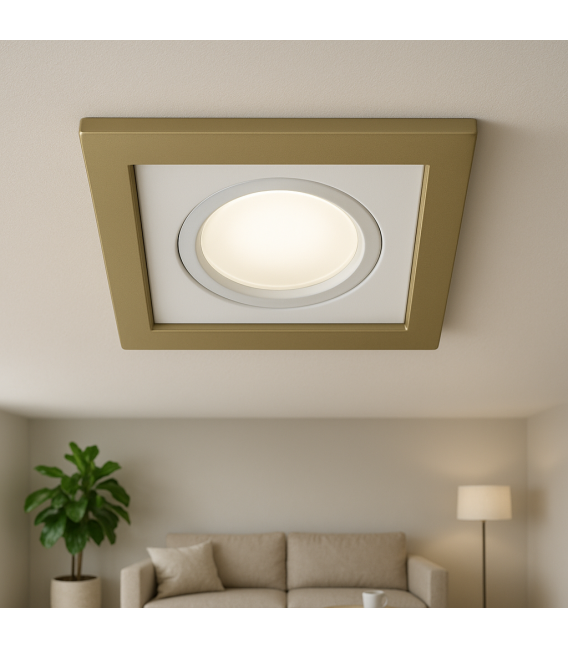 Elegant BORYS D GU10 Luminaria empotrada en el techo Beige Blanco – foto