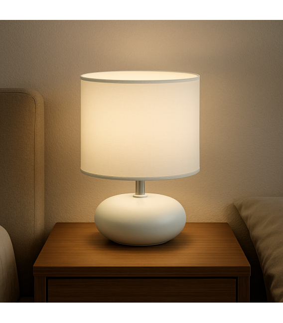 PATI E14 White Table Lamp - Illuminez votre bureau – Photo