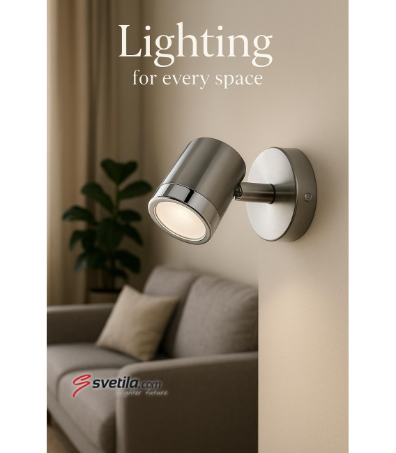 OLAF GU10 1C Leuchte - Chrom/Mattchrom – foto