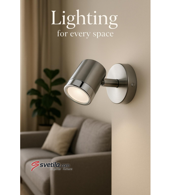 OLAF GU10 1C Luminaire - Chrome/Mat Chrome Finish – photo