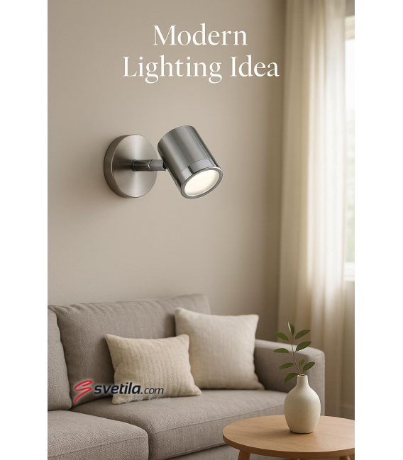 OLAF GU10 1C Luminaire - Chrome/Mat Chrome Finish – photo