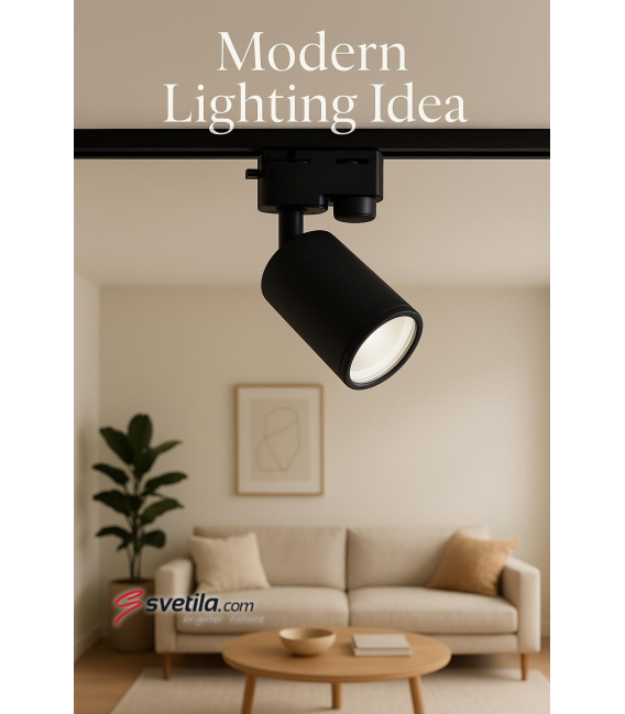 ZULA TRA GU10 Schwarz - Premium-Schienenleuchte – foto