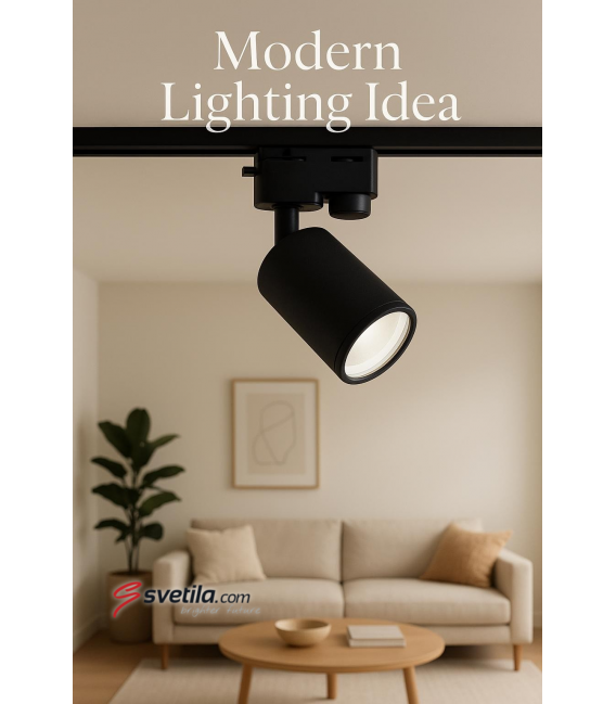 ZULA TRA GU10 Nero - Apparecchio a binario di qualità superiore – Foto