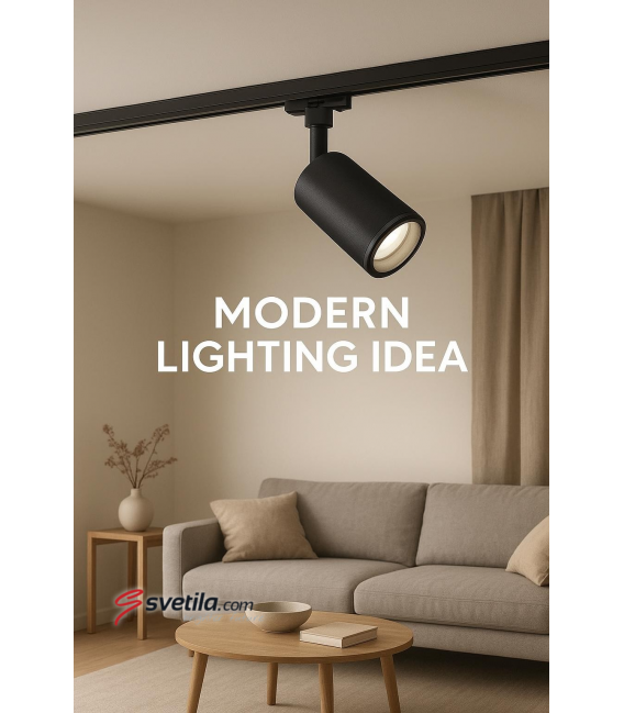 ZULA TRA GU10 črna - Premium tračna svetilka – fotografija