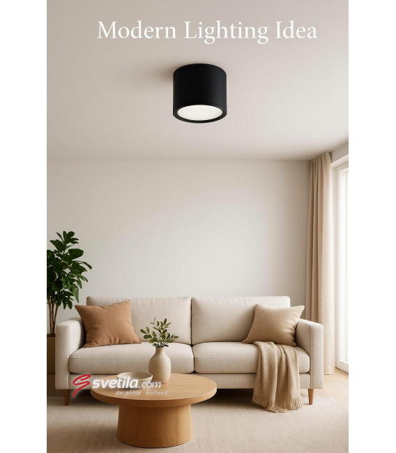 ROLEN 3W NW Black Ceiling LED Luminaire – photo