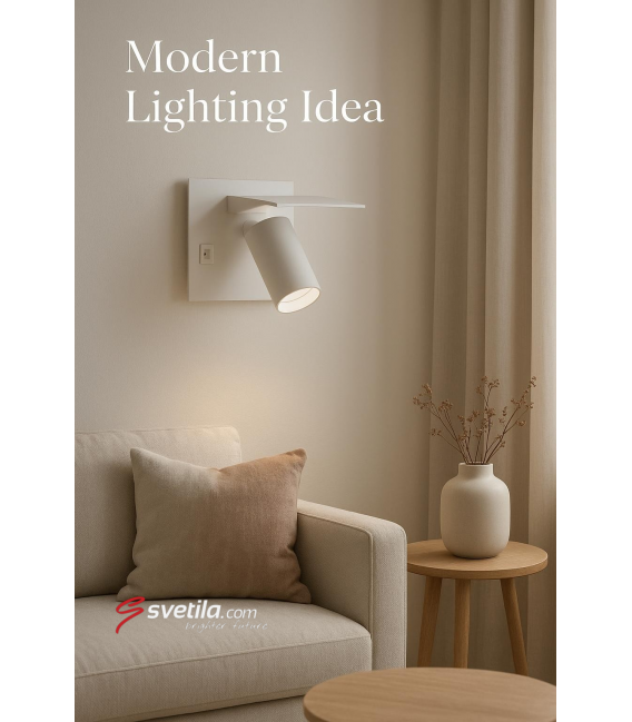 FONO WLL GU10 Weiß LED Leuchte Telefon mit USB Ablage – foto