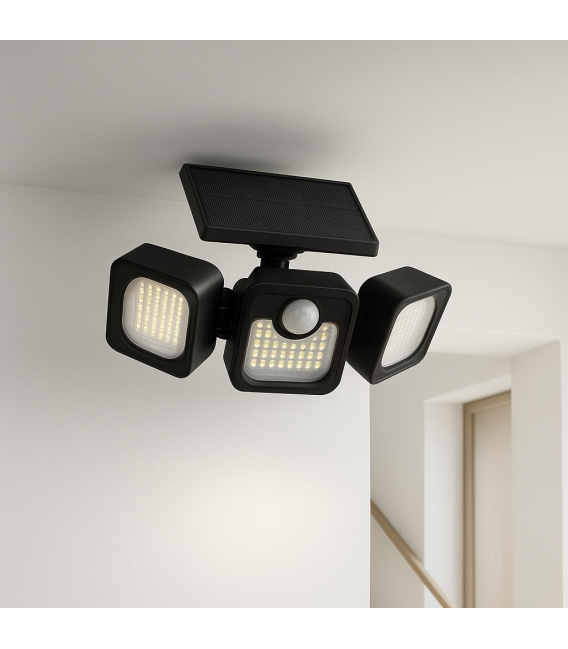 Proiettore solare a LED con sensore di movimento - SIREN 7W CW – Foto