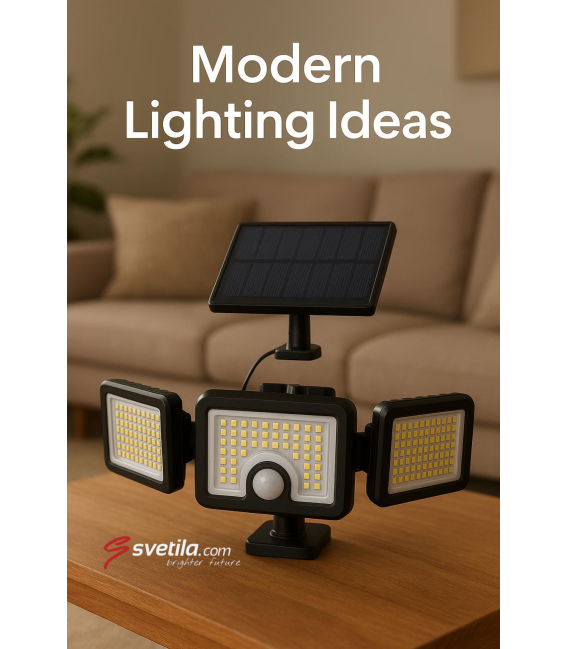 Solar LED spotlight with motion sensor - SALEM 5W CW – photo