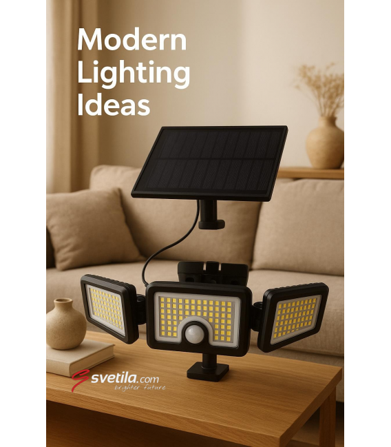 Solar LED spotlight with motion sensor - SALEM 5W CW – photo