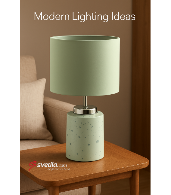 Namizna svetilka HELENA E14 bela/srebrna - osvetlite svojo mizo – fotografija