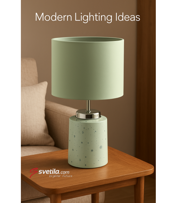 HELENA E14 Lámpara de Sobremesa Blanca/Plateada - Ilumina tu Escritorio – foto