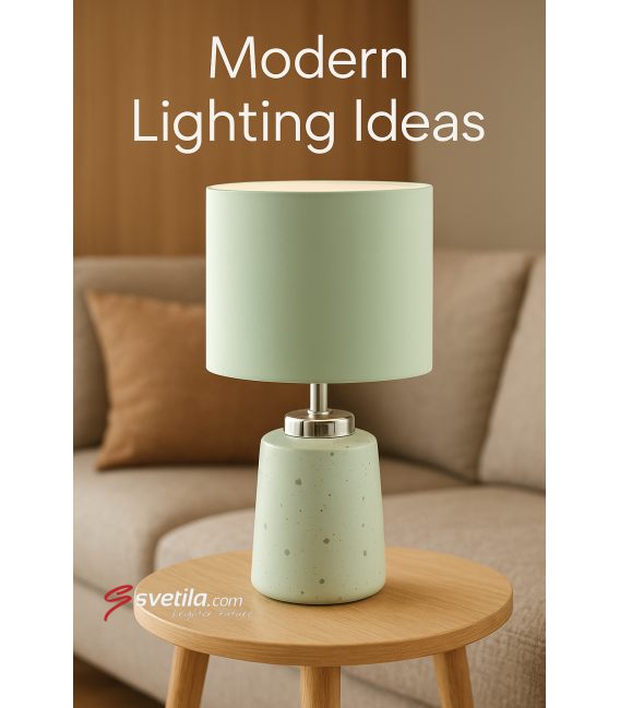 Namizna svetilka HELENA E14 bela/srebrna - osvetlite svojo mizo – fotografija