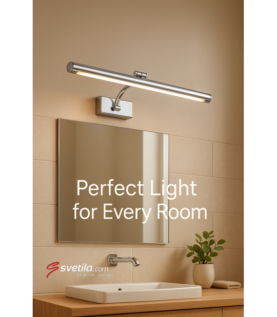 Wasserbeständige LED-Wandleuchte ANITA 8W Chrom NW – foto