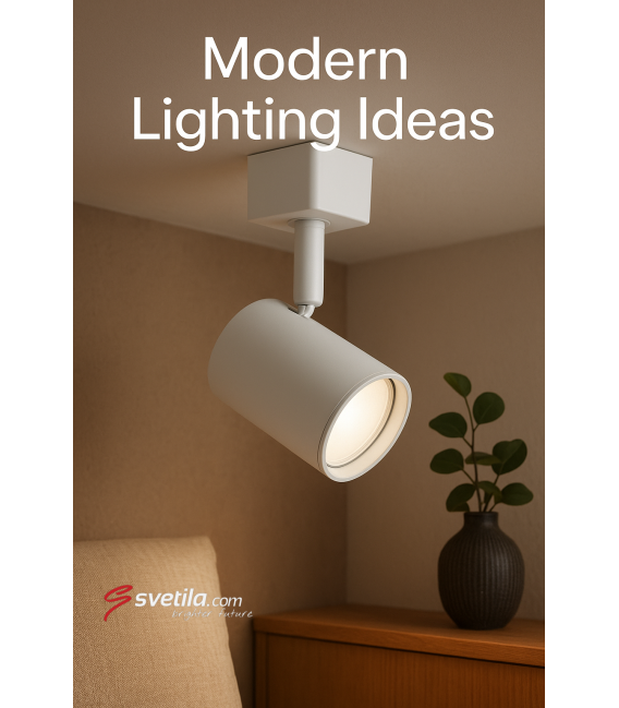 HAGA GU10 White - Premium Track Light Luminaire – Photo