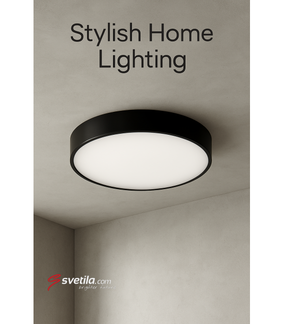 Plafonnier à LED TOTEM C 24W NW - Noir – Photo