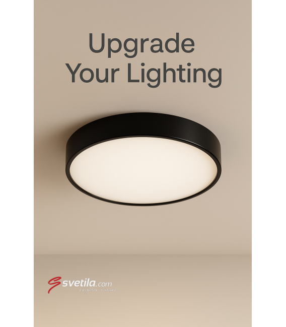 Apparecchio LED da soffitto TOTEM C 24W NW - Nero – Foto