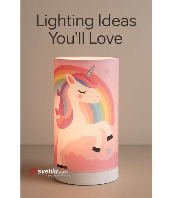 Licorne MILA LED 3W Gros - Lampe à poser unique – Photo