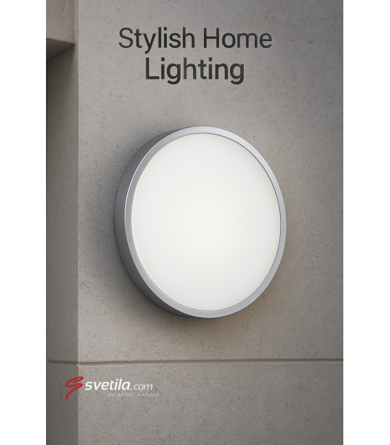 Stropna LED svetilka PLANAR 36W NW srebrna - Zunanja fasadna – fotografija