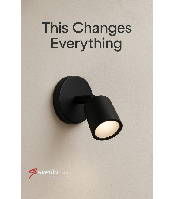 Luminaire noir BOGNA GU10 1C - Une solution d'éclairage unique – Photo