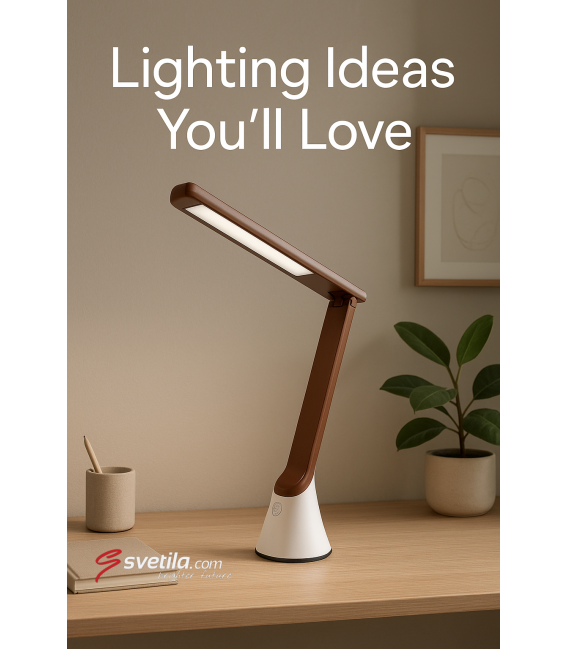 GIBON Lampada da scrivania a LED - Luminosità regolabile e luce bianca – Foto