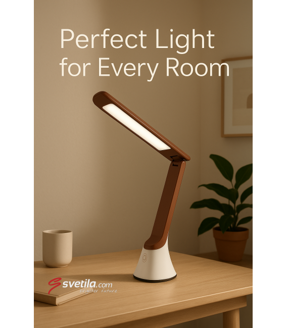 GIBON Lámpara de escritorio LED - Brillo ajustable y luz blanca – foto