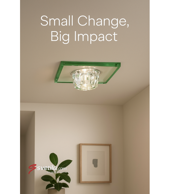 Deckeneinbau-Kristallleuchte MIRA D G4 Klar (HL800) 12V 20W Warmweißes Licht – foto