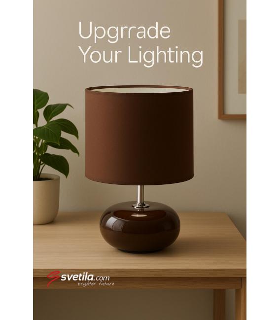 Brown PATI E14 Table Lamp - Illuminate Your Desk – photo