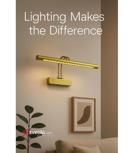 BRENA 6W Antic Brass NW Apparecchio LED - Perfetto per i dipinti – Foto