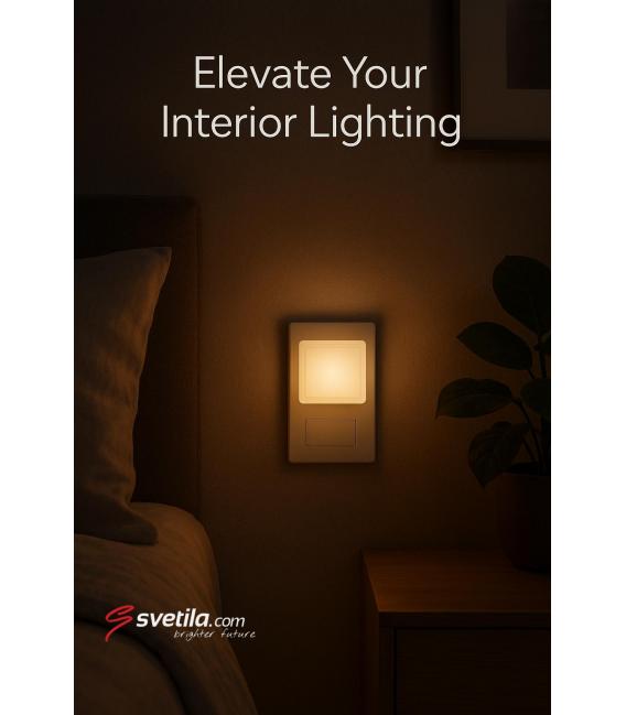 Luz nocturna LED Enchufable OLO 0,7W Blanco – foto