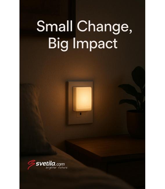 Luce notturna a LED Plug-in OLO 0,7W Bianco – Foto