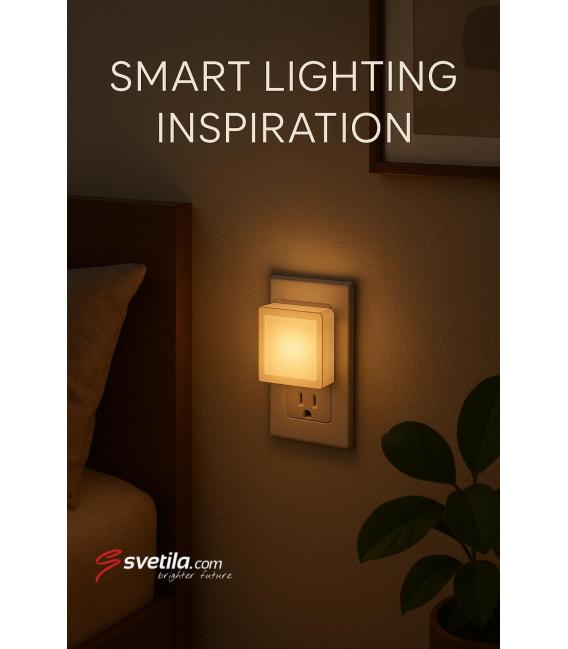 Luce notturna a LED Plug-in OLO 0,7W Bianco – Foto