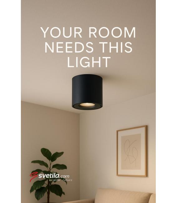 ZORBA DWL GU10 Black Ceiling Luminaire – photo