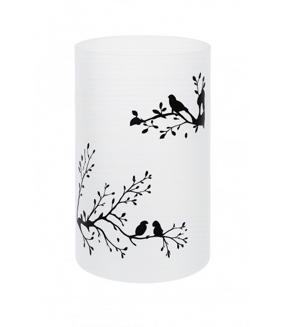 ZYTA E14 Artistic White Table Lamp with Graphic Tree Motif – photo