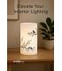 ZYTA E14 blanca con artístico motivo gráfico de árbol 12364-38779