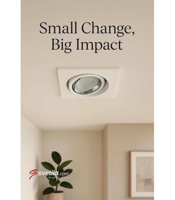 OKTAN D GU5.3 White Recessed Luminaire Elegant, 12V, 50W – photo