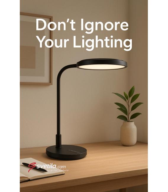 PLATON Lampada da scrivania a LED - Luminosità regolabile in nero e luce bianca – Foto